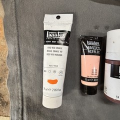 Lot of 6 Liquitex Basics Acrylic Paints Lightly Used