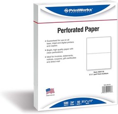 Professional Half Sheet Perforated Paper 8.5” x 11” – Perfect For W-2, 1099, …