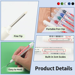 15 Pcs Long Nib Marker, 20 Mm Long Head Deep Hole Marker Pens, Fine Nose Tip Dee
