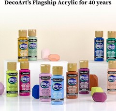 Richly Pigmented Americana Acrylics Set – 9 Bottles of Pastel Craft Paint