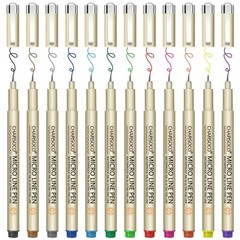 CHARSOCO 01 Micro Pen, Fine 1 Count (Pack of 12), 12 Pack (12 Colors – 01)