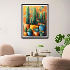 DIY Cactus Diamond Art Kit for Adults Beginners, Full Drill Plant Pots Diamond..