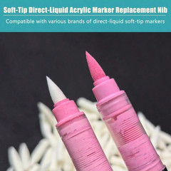 30 Pcs Brush Marker Tip for Liquid Acrylic Paint Markers Fit for Guangna and La