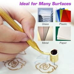2Pcs Fine Line Fluid Writer Paint Applicator Pens with 0.5mm and 0.7mm Set B