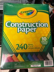 Crayola, Riverside, Sun Works, and Tru Ray brand construction paper assorted-new