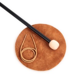 Mahl Stick For Steadying Painter Hand Aluminum Rod Artificial Leather Tool