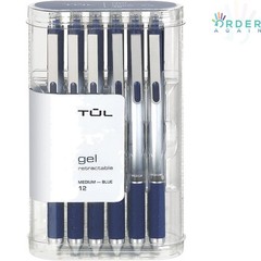Gel Pens Retractable Medium Point 0.7mm Blue Ink Pack of 12 Office Supply