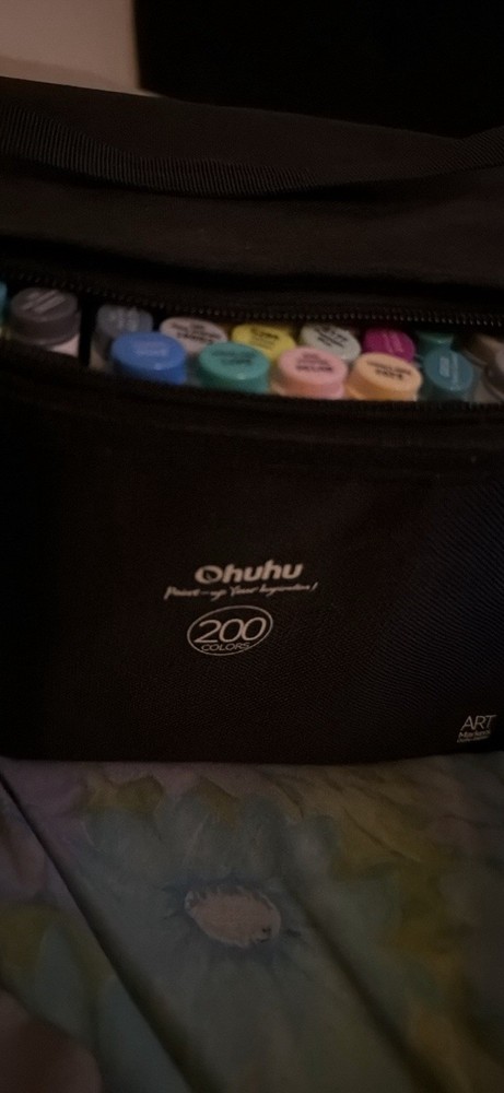 Ohuhu 200 Colors Marker Set, Black Carrying Case Storage Organizer Box