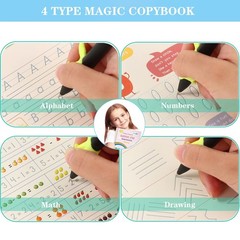 Handwriting Book Practice for Kids,Reusable Grooved Handwriting Books, …