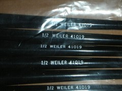 Weiler 41019 1/2″ Flat Marking 1-Stroke Paint Brush Ox Hair 1″ Trim Black Round