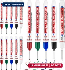 15 Pcs Long Nib Marker, 20 mm Long Head Deep Hole Marker Pens, Fine Nose Tip Dee