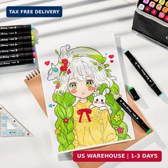 48 Colors Alcohol Markers Dual Tip Permanent Art Set with Case Adult Gift