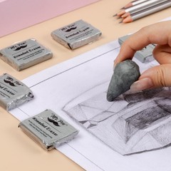 Mr. Pen- Kneaded Erasers, 1.44″ x 1.36″, 6 Pack, Gray, x Grey