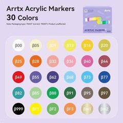 Vibrant 30pc Jumbo Acrylic Paint Pens: 15mm Felt Tip, Ergonomic Grip, DIY Crafts