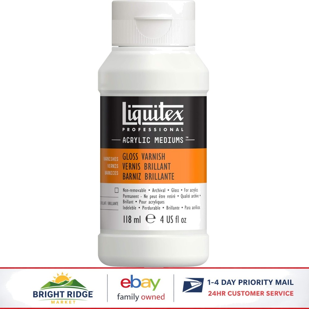 Durable Gloss Varnish, 4oz Bottle for Interior and Exterior Use, Water Resistant