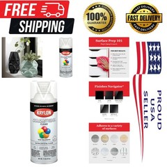 Krylon COLORmaxx Satin Crystal Clear Finish Spray – 11 Oz Durable Acrylic