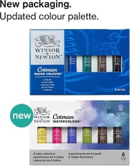 Professional Cotman Watercolor Set – 6 Rich 8ml Tubes with Portable Accessories