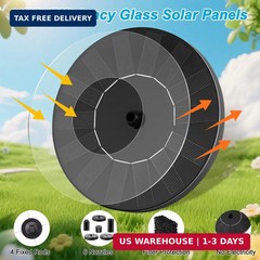 Floating Solar Fountain Pump, Upgrade 1.5W Solar Powered Water Pump with 6 Spray