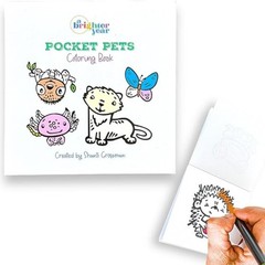 A Brighter Year Adult Mini Coloring Book – Premium Pocket Size 3”x 3” Travel …