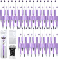 Versatile Beadable Pens Set – 50 DIY Plastic Ballpoint Pens with Refills