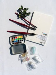Watercolor Beginner Set – BAOHONG Paper, Brushes, Watercolor Paints & Medium