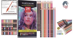 24 Colors Skin Tone Colored Pencils Set for Portraits Drawing Sketching Art S…