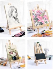 2PCS 12 Inch Wooden Tabletop Easel Stand For Painting Art Display Crafts