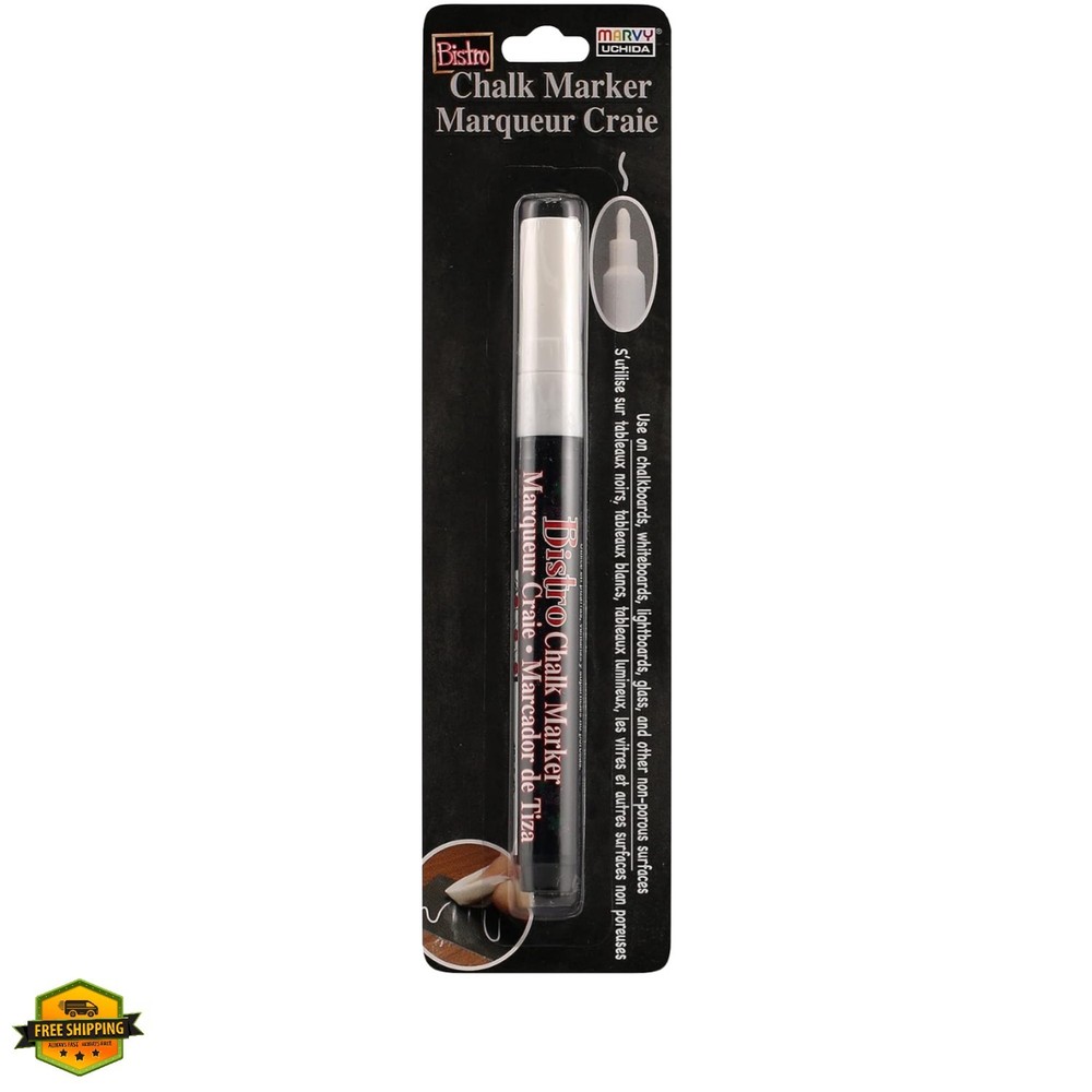 Uchida of America 482-C-0 Fine Point Bistro Window Chalk Marker, White Pack of 1