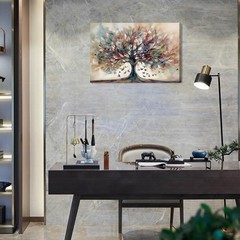 Kyiyhzp Big Tree of Life Canvas Wall Art plant abstract painting print artwor…