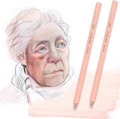 Artist-Quality Skin Tone Water Soluble Pencils – Set of 2 for Creative Drawing
