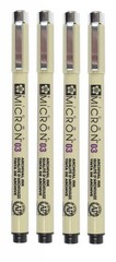 Sakura Pigma Micron 03 Black Pen 0.35mm Line Width 1 count (Pack of 4),