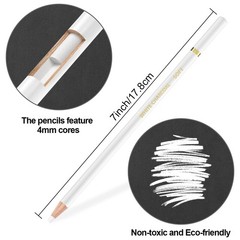 White Charcoal Pencils, Pack of 12 Charcoal Drawing Pencils, Charcoal Pencils…