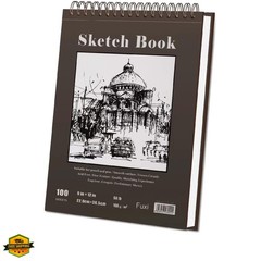 9″ x 12″ Sketch Book, Top Spiral Bound Sketch Pad, 100 Sheets 68lb/100gsm Aci…