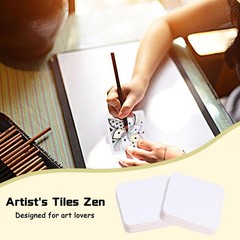60 Pcs Artist’s Square Blank Paper 4.5 x Inch Drawing Sheets White