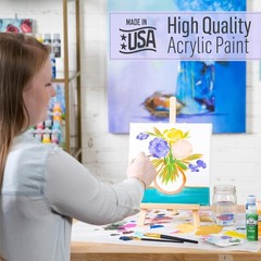 2 Oz Acrylic Paint Pure Black Non Toxic for Indoor Arts and Crafts Projects