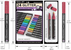 Acrylic Paint Markers Paint Pens Special Colors Set Extra Fine and Medium Tip Co