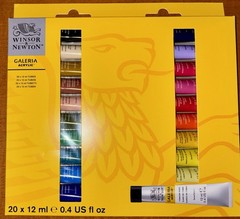 Winsor & Newton Galeria 20x12ml Acrylic Paint Tube Set NEW