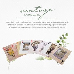 Serenity Fair Art Nouveau Poker Cards, 6.29 cm x 8.81 cm, 2.48 in x 3.47