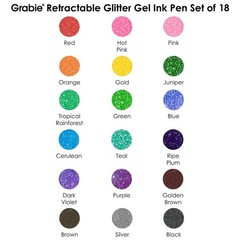 18 Colors Glitter Gel Pen Adult Coloring Book Journal Drawing Scrapbooking Art