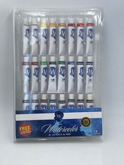 Art Advantage 24 Color Paint Set Clear Palette Ultramarine Part Used Others New