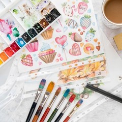 30 Pack Heavyweight Cotton Watercolor Cards Envelopes 4×6 Inch Blank Painting