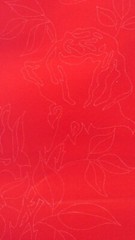 vintage #2095 30″ x 9″ rose silhouette red velvet art -paint black new old stock