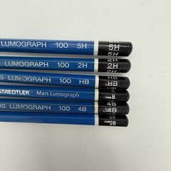 Staedtler Mars Lumograph 4B 100-4B Drawing Pencils set of 6 Germany 2B 5H 2H HB