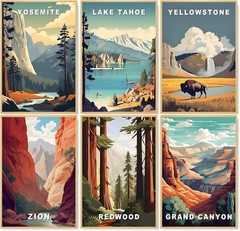 Acrylic Oil Painting Kit 6 Pack National Park 8×12 Inch