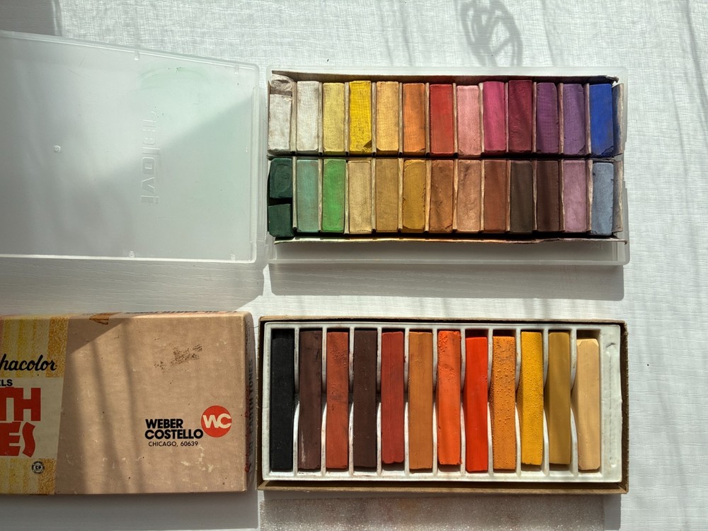 Vintage Grumbacher Soft Pastels 26 + Alphacolor Earth Tones 12 pastels