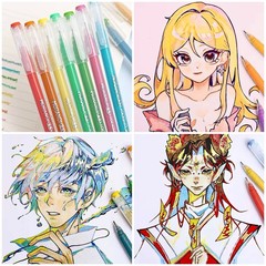 The Coloring Set: Pack of 9 L. Morandi Gel Pens & 24 Pg Animal Coloring Book