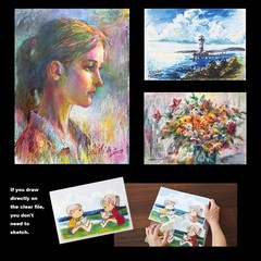 Pentel Art Crayon Oil Pastels Supervised by Harumichi Shibasaki 16-pc, 8-pc, etc
