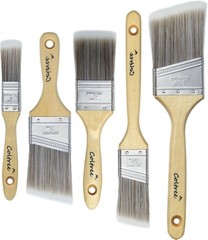 Paint Brushes Set – 5 Pcs Flat & Angle Paintbrushes for Wall & Trim, Suitable fo
