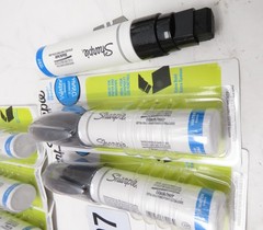 Sharpie 10 Chisel Tip Markers Permanent BLACK Ink Large Broad Marker 10-ct