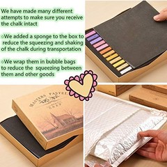 Soft Dry Pastels Square Chalk Set for Artists 12 Colors